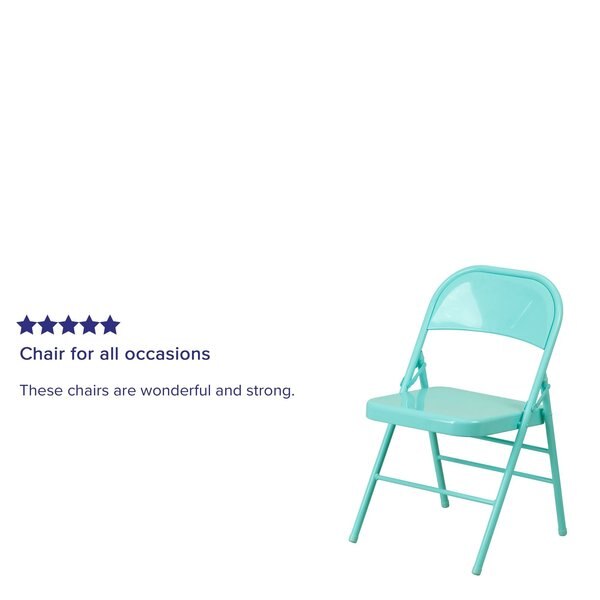 Tantalizing Teal Folding Chair