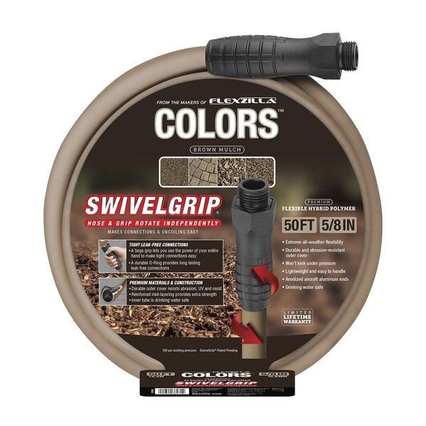 Colors SwivelGrip Garden Hose, 5/8