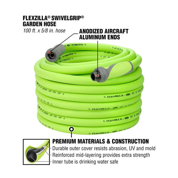 SwivelGrip Garden Hose, 5/8