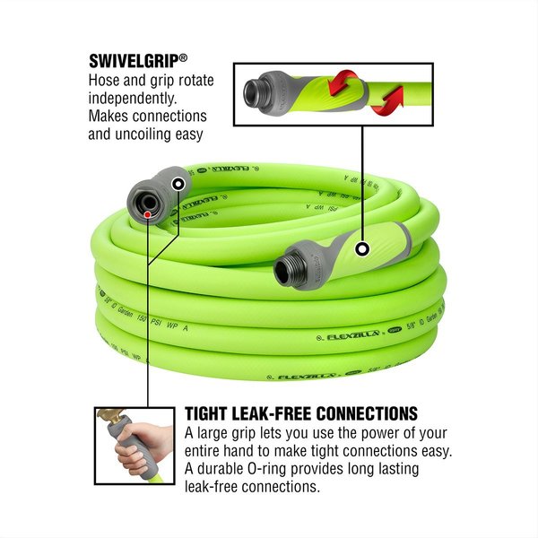 SwivelGrip Garden Hose, 5/8