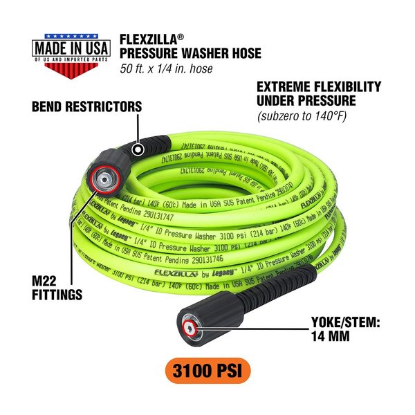 Pressure Washer Hose, 1/4