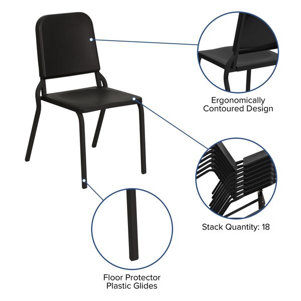 Melody Band/Music Chair, Stackable, Blk