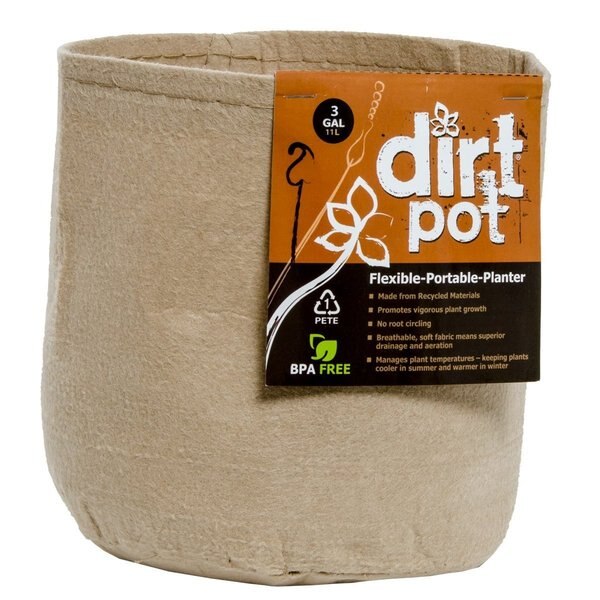 Dirt Pot Flexible Portable Planter, Tan,