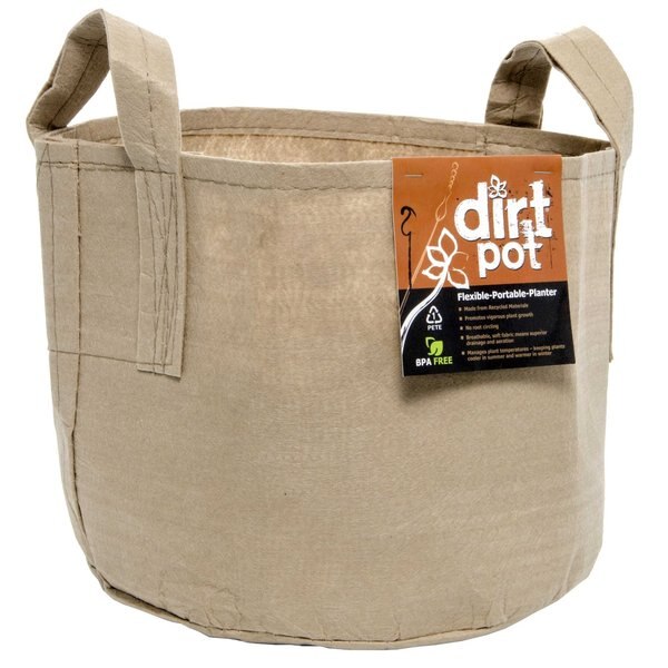 Dirt Pot Flexible Portable Planter, Tan,