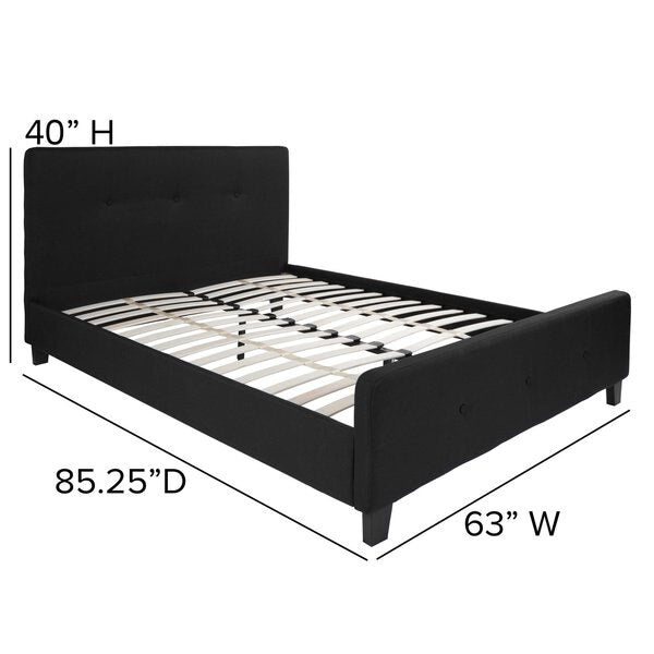 Platform Bed, Tribeca, Queen, Black