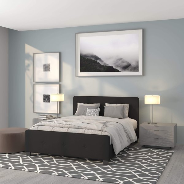 Platform Bed, Tribeca, Queen, Black