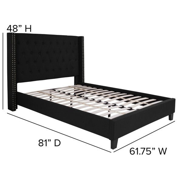 Platform Bed, Riverdale, Full, Black