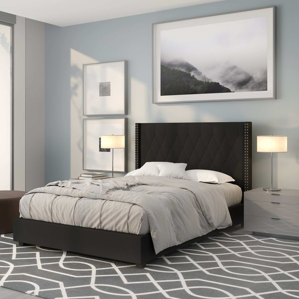 Platform Bed, Riverdale, Full, Black