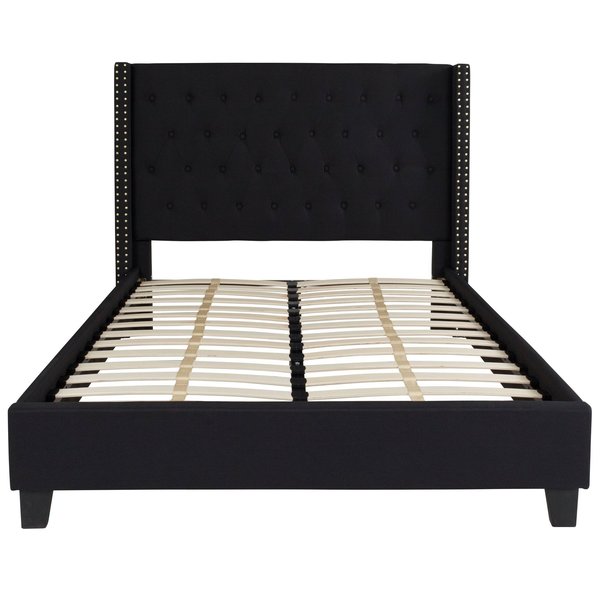 Platform Bed, Riverdale, Full, Black