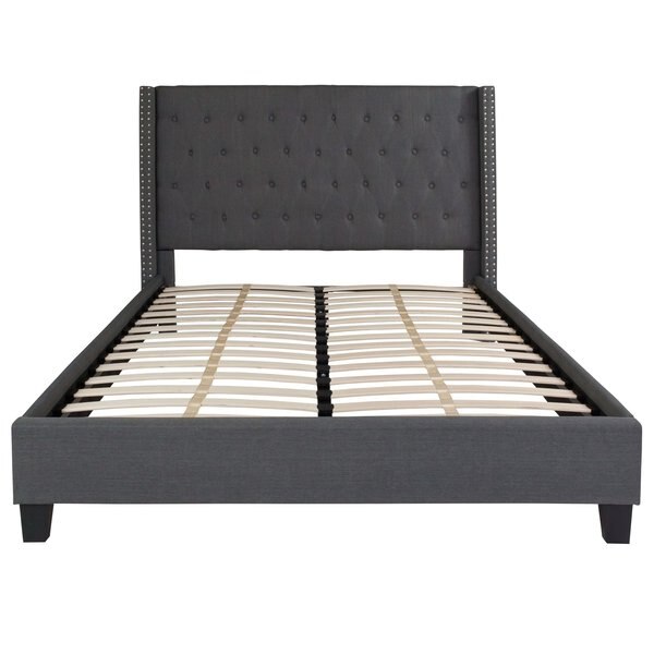 Platform Bed, Riverdale, Queen, Dark Gray