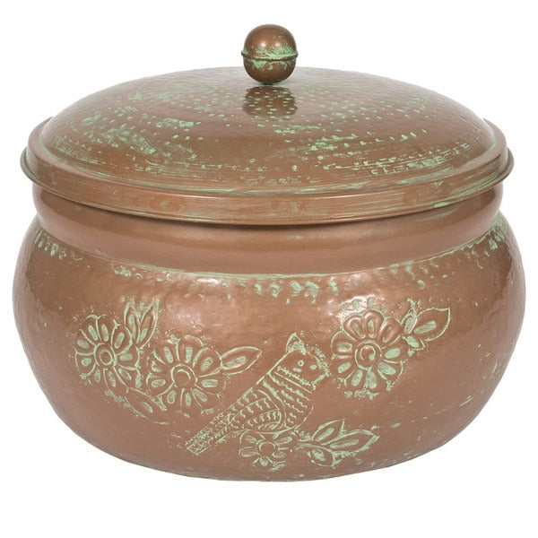 Bird Motif Hose Holder w/Lid, 18x11.5