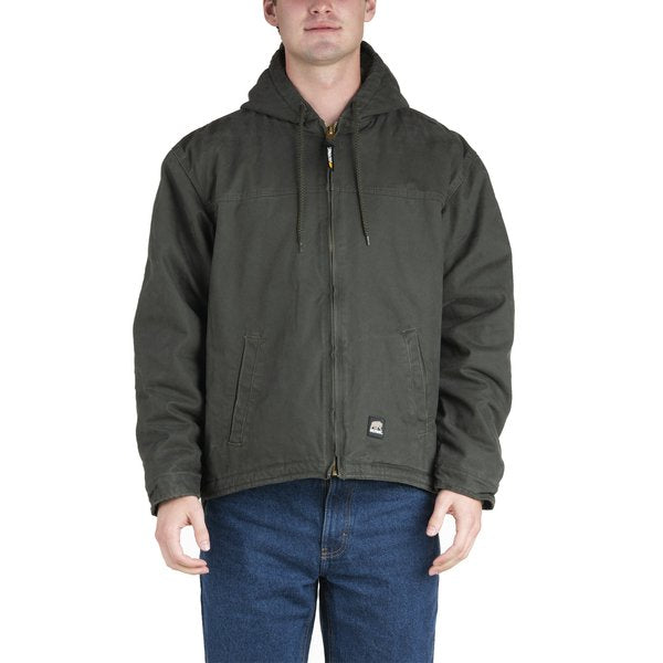 Work Coat, Washed Hooded, 2XL, Tall