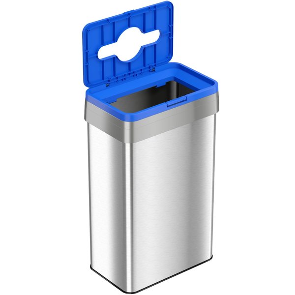 Recycle Bin, Stainless Steel, 21 Gallon /, Silver, Stainless Steel
