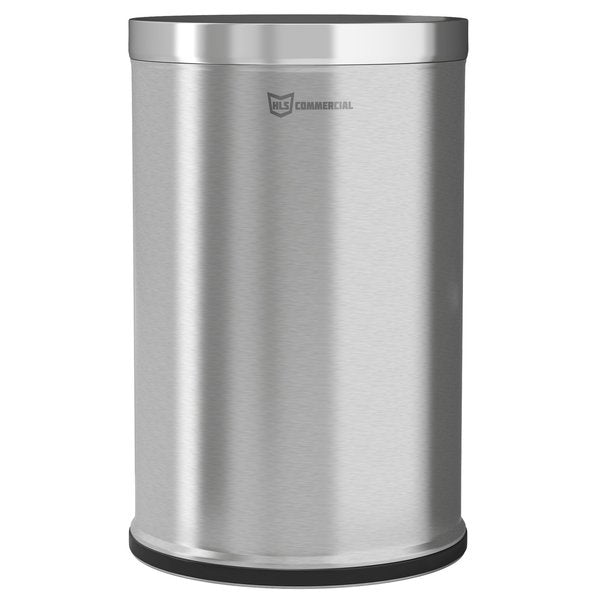 26 gal Round Trash Can, Silver, Stainless Steel