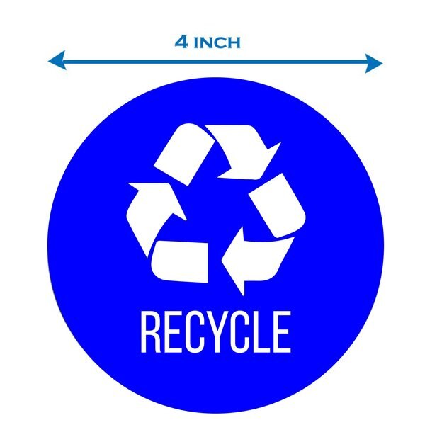 Vinyl RECYCLE Decal Sticker Set, UV-Resistant, PK 3