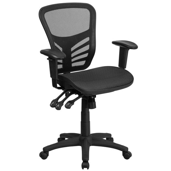 Mesh Executive Chair, 23 1/2-, Adjustable Padded