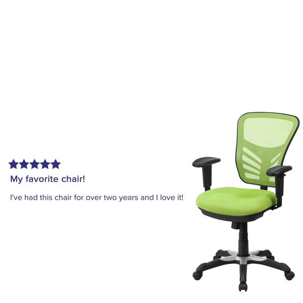Side Chair, Mesh, Adjustable Padded, Green