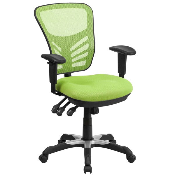 Side Chair, Mesh, Adjustable Padded, Green