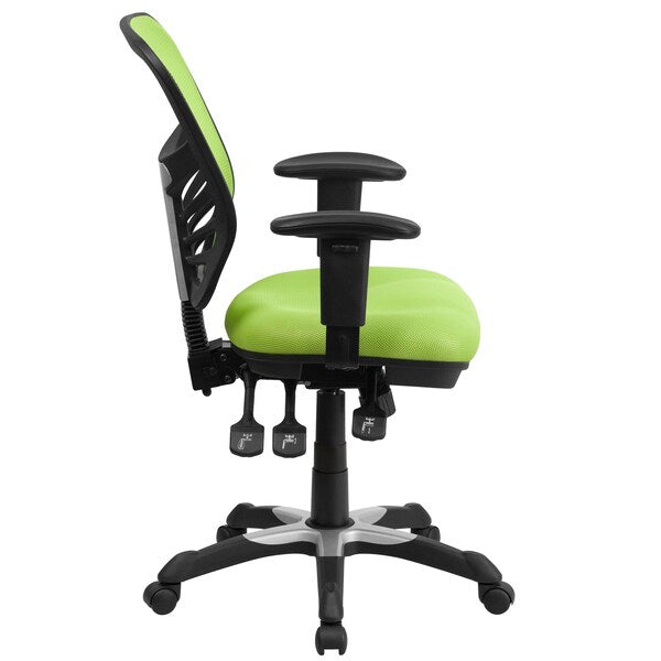 Side Chair, Mesh, Adjustable Padded, Green