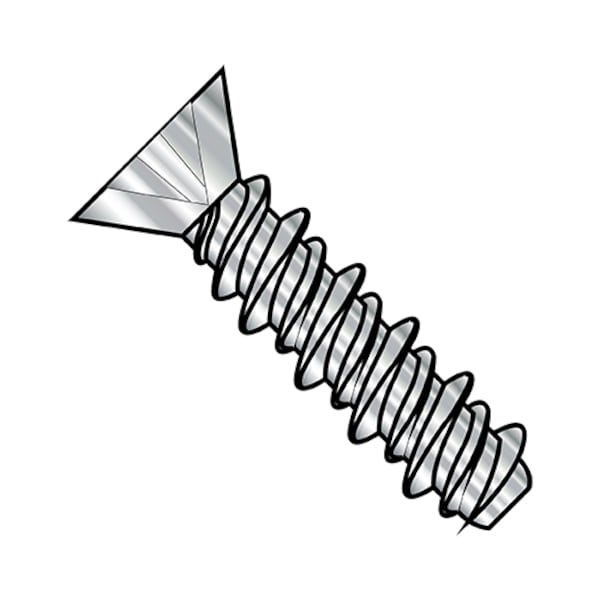 Self-Drilling Screw, #10-16 x 3/4 in, Plain 410 Stainless Steel Pan Head Phillips Drive, 4000 PK