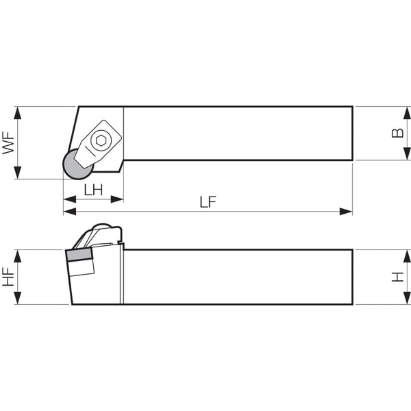 Turning Toolholder, HRSNR 164D
