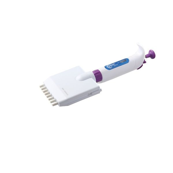 Micro Pipette, 8 Chnnl, Wht/Prpl, 30-300ul