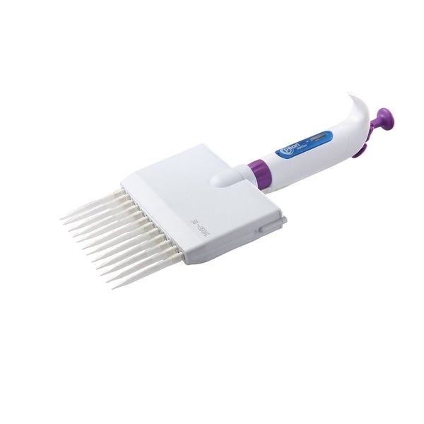 Micro Pipette, 12 Chnnl, Wht/Prpl, 30-300ul