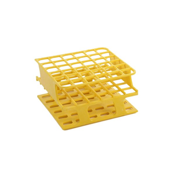 Tube Rack, Half POM, 13mm, 36-Plce, Yllw, PK8