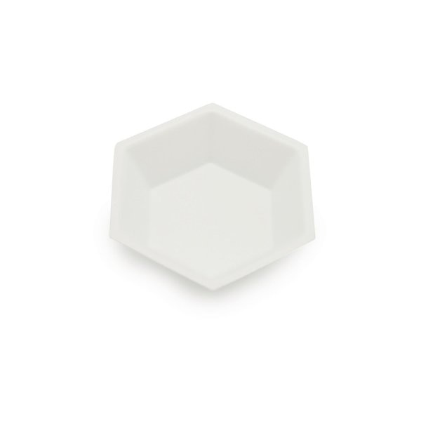 Hexagon Weigh Boat, Med, Wht, PK500