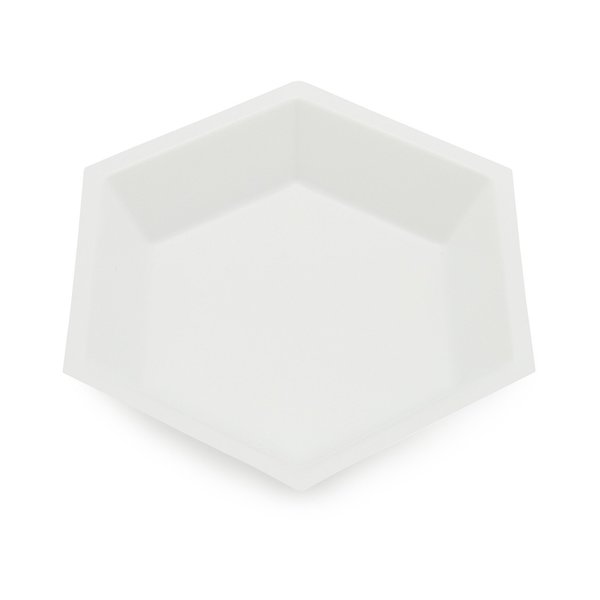 Hexagon Weigh Boat, Lrg, Wht, PK500
