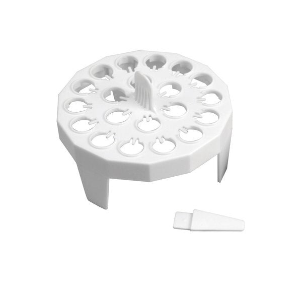 Floatng Mcrtube, Rnd Rack, 20 Tube, Wht, PK4