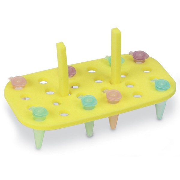 Flting Tube Rack, 1.5-2.0mL Tube, Yllw, PK5