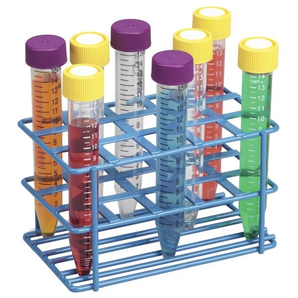 HDPE Coated Wire Tube Rack 15-Place for