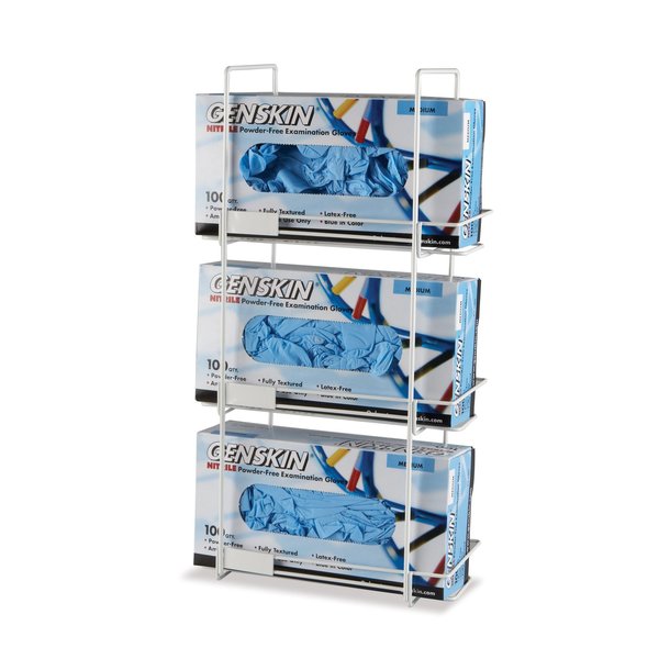 Glove Box Holder HDPE Coated Wire, 3-Box
