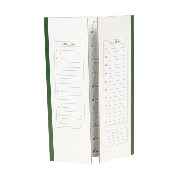 Cardboard Slide Tray, 20-Place, Green, PK72