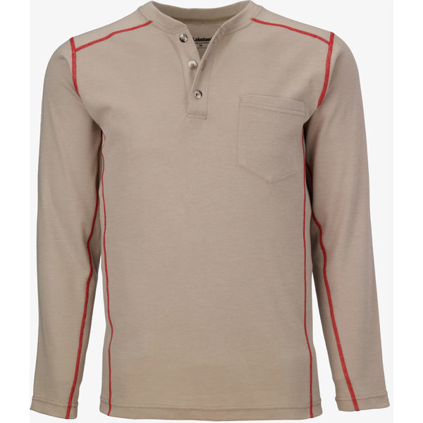 High Performance FR Henley, Khaki, LG