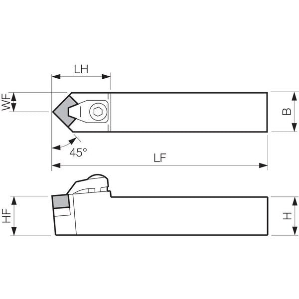 Turning Toolholder, HSDNN 204D