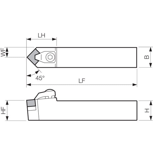 Turning Toolholder, HSDNN 204D