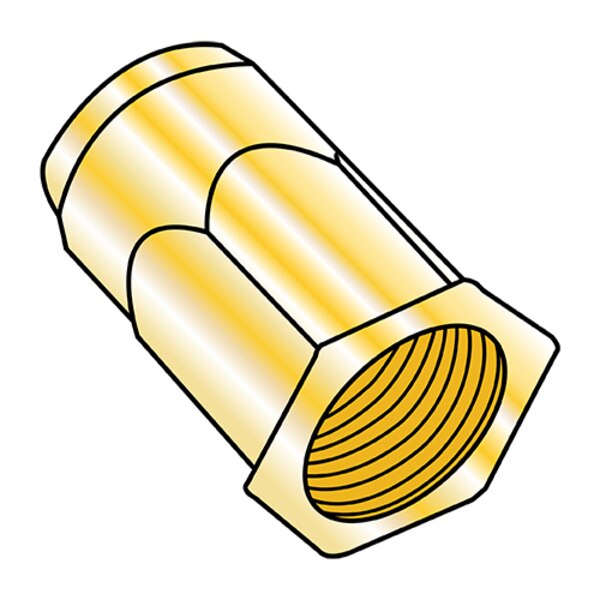 Rivet Nut, M6-1.00 Thread Size, 120.96 mm Flange Dia., 14.36 mm - 15.36 mm L, Steel, 2000 PK