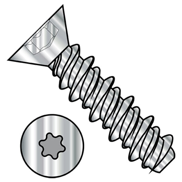 Self-Drilling Screw, #6-19 x 1/2 in, 18-8 Stainless Steel Flat Head Torx Drive, 5000 PK
