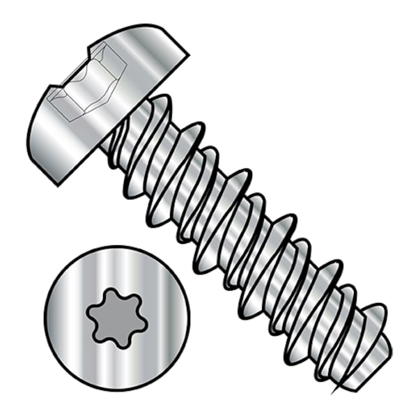 Self-Drilling Screw, #6-19 x 3/8 in, 18-8 Stainless Steel Pan Head Torx Drive, 5000 PK