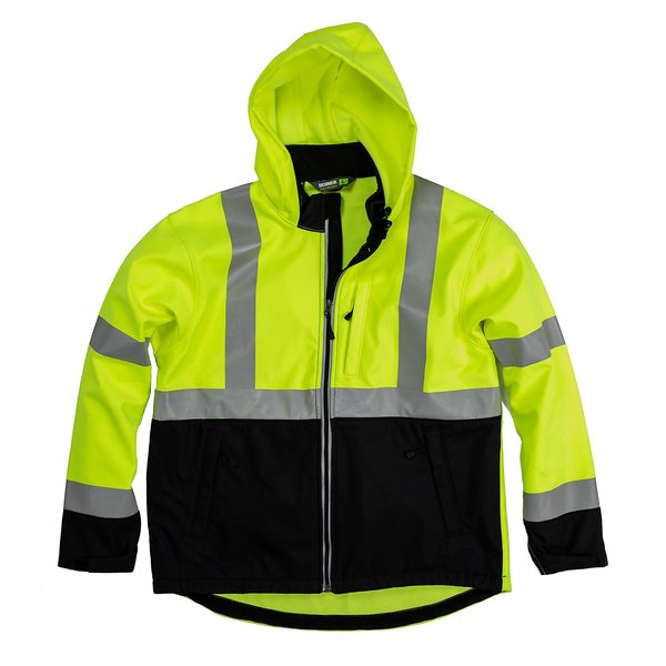Jacket, Softshell, Hi-Vis, Class 3, L, Reg