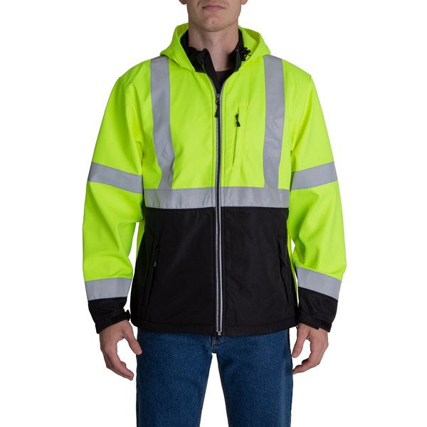Jacket, Softshell, Hi-Vis, Class 3, L, Reg