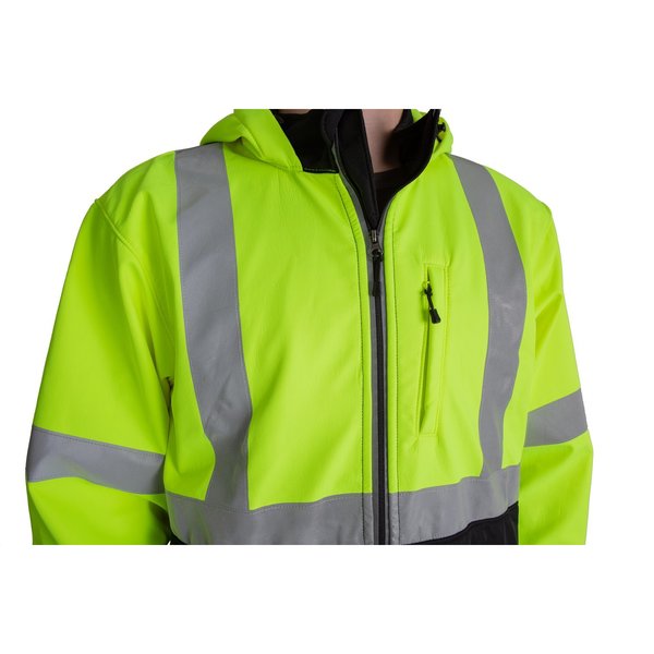 Jacket, Softshell, Hi-Vis, Class 3, L, Reg