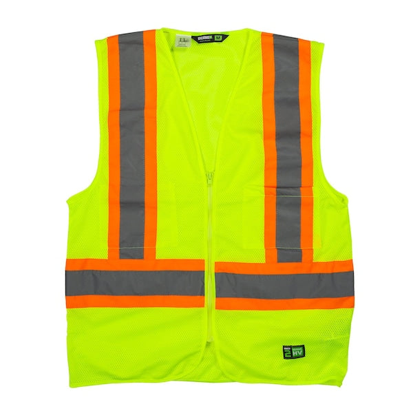 Vest, Hi-Vis, Class 2, Multi-Color, XL, Reg