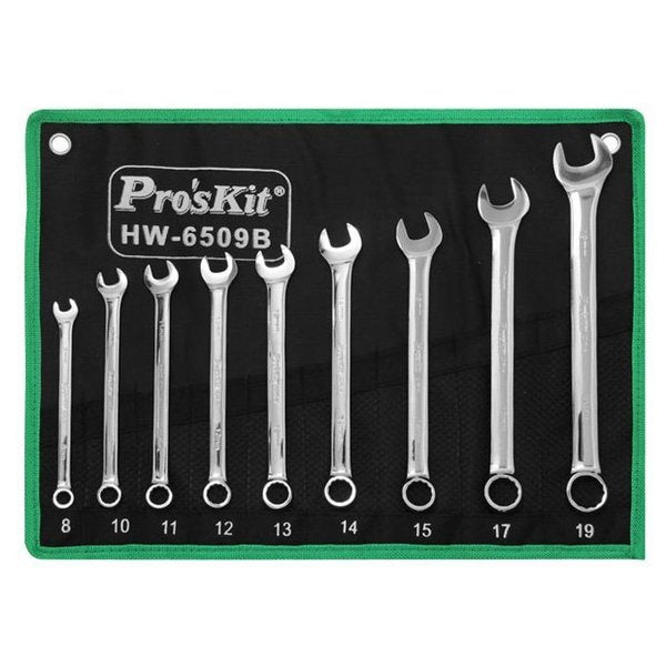 Combination Wrench Set, Metric, 9pc
