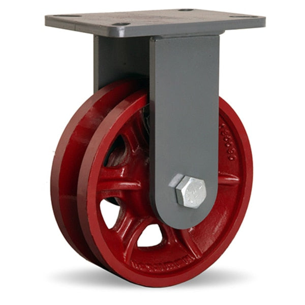 Rigid Caster, Ch 8X2-3/4 V-Grooved