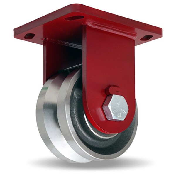 Rigid Caster, Epsd 6X3 V-Grooved
