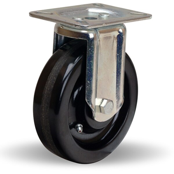 Rigid Caster, Hl 5X1-1/2 Plastex