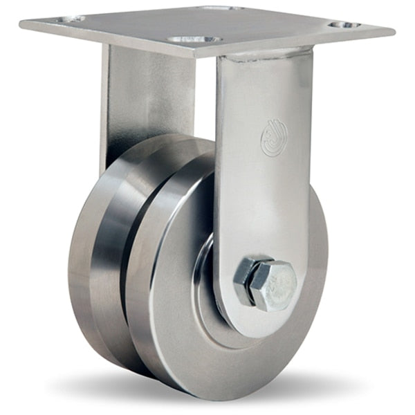 Rigid Caster, Sta 4X2 Ss V-Grooved